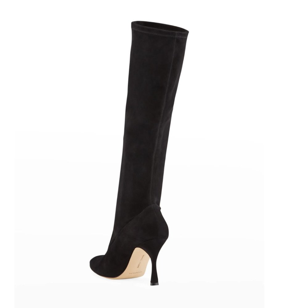 Manolo Blahnik Pamfilo Suede Knee Boots - Picture 2 of 5